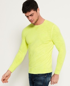 Superdry Garment Dyed L.A Crew Neck Férfi Ugró Világos Zöld | HPQAZ2394